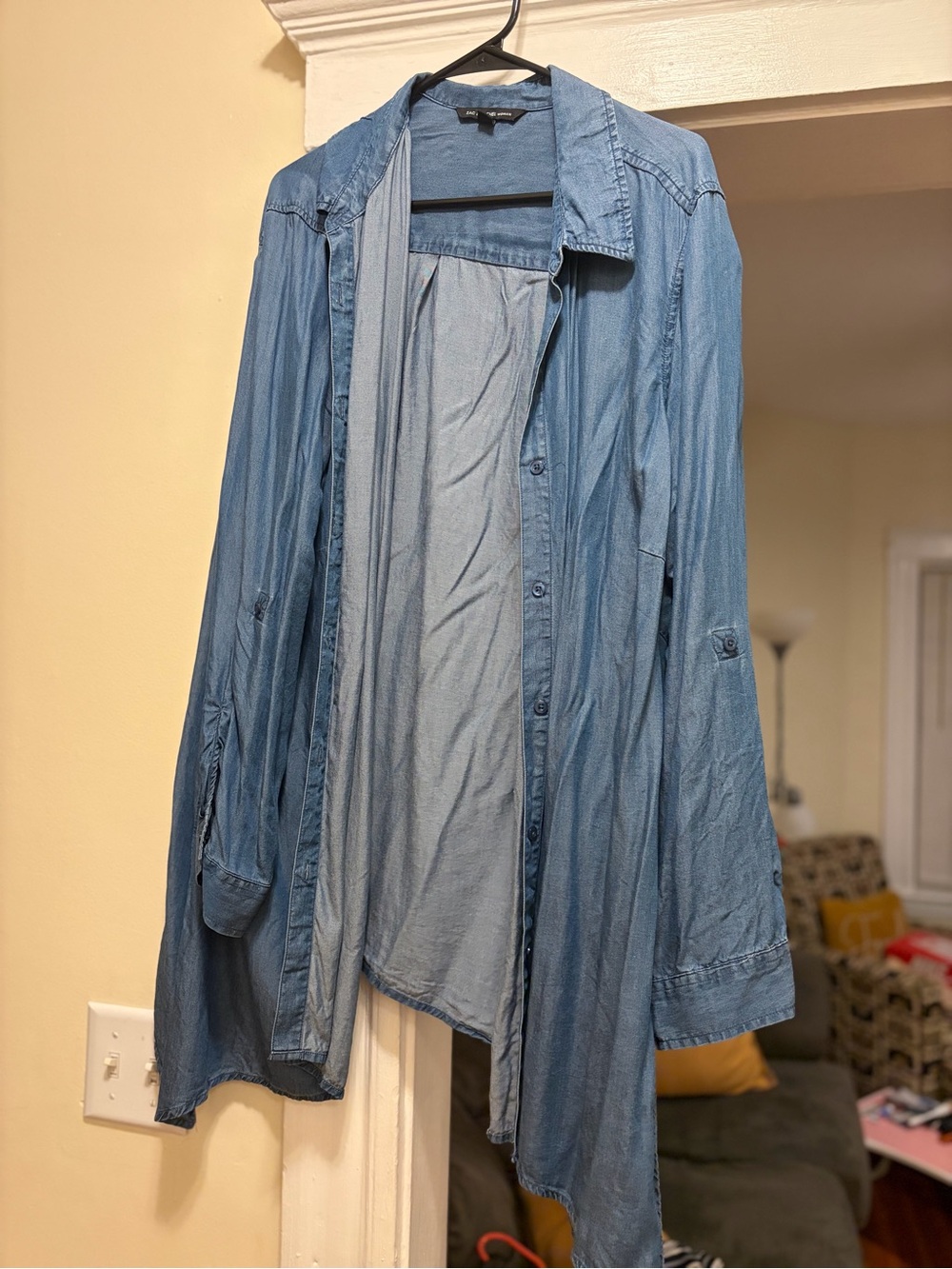 Zac & Rachel Light Blue Long Denim Shirt Jacket